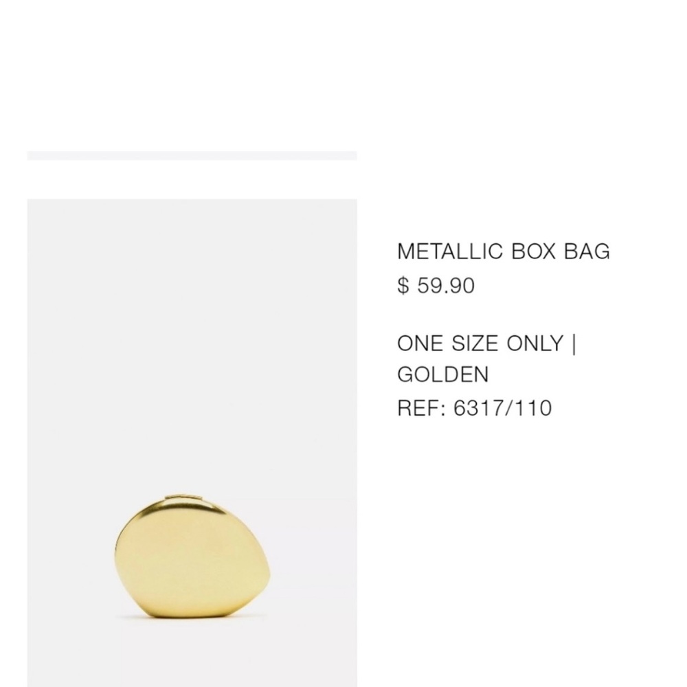 Metallic Gold Box Bag